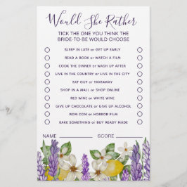 Boho citroenen & lavendel wil ze liever gamen flyer