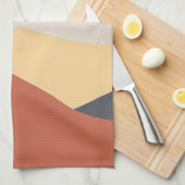 Boho citroentak met zon minimalistische abstracte theedoek (Quarter Fold)