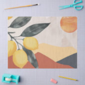 Boho citroentak met zon minimalistische abstracte tissuepapier (Craft)