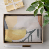 Boho citroentak met zon minimalistische abstracte tissuepapier (Geschenk)