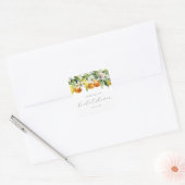 Boho Citrus Citroen Sinaasappel Bruidsdouche Vierkante Sticker (Envelop)