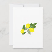 Boho Citrus Lemon Bridal Shower Invitations Kaart (Achterkant)