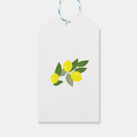 Boho Citrus Lemon Cadeau Labels Cadeaulabel (Achterkant)