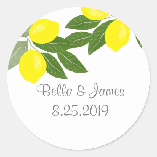 Boho Citrus Lemon Stickers (Voorkant)