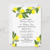Boho Citrus Lemon Wedding Invitations Kaart (Voorkant)