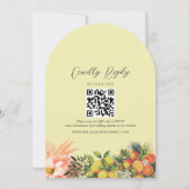Boho Citrus QR Bruiloft Kaart (Achterkant)