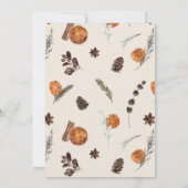 Boho Citrus Rustiek Sinaasappel Modern Cinnamon We Kaart (Achterkant)