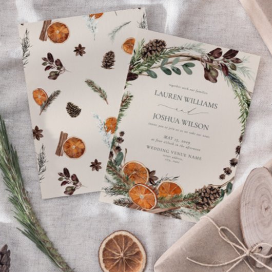 Boho Citrus Rustiek Sinaasappel Modern Cinnamon We Kaart