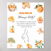 Boho Citrus Sinaasappel Hoe groot mama's baby show Poster (Voorkant)