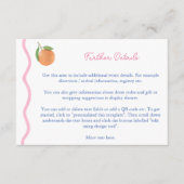 Boho Citrus Squiggle Trouwdouche Details Informatiekaartje (Voorkant)