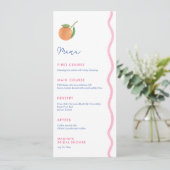 Boho Citrus Trouwdouche Individuele plaatsnamen Menu (Staand voorkant)