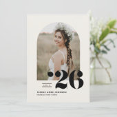 Boho Class of 2025 Arch Photo Afstuderen Aankondiging (Staand voorkant)