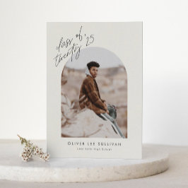 Boho Class of 2025 Arch Photo Afstuderen Kaart