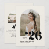 Boho Class of 2025 Arch Photo Afstuderen Kaart (Voorkant / Achterkant)