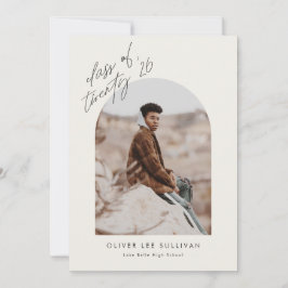 Boho Class of 2025 Arch Photo Afstuderen Kaart