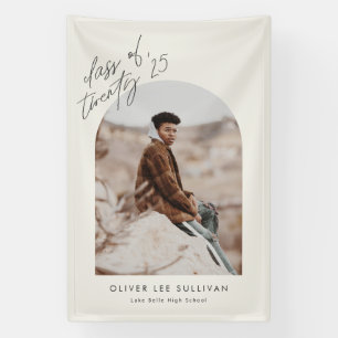 Boho Class of 2025 Arch Photo Afstuderen Spandoek