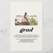 Boho Class of 2025 Arch Photo Afstuderen Uitnodige (Achterkant)