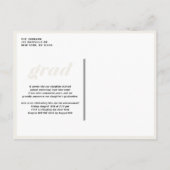 Boho Class of 2025 Arch Photo Afstuderen Uitnodiging Briefkaart (Achterkant)