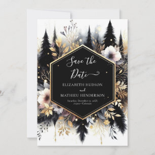 Boho Classic Enchanted Forest Wedding Save The Date