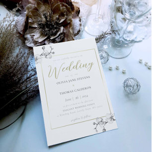 Boho Classic Lijst Black White Gold Orchid Weddens Kaart