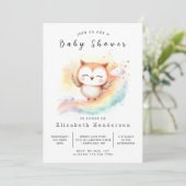 Boho Classic Owl Baby shower Kaart (Staand voorkant)