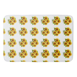 Boho Classic Schattige Rustieke mordern zonnebloem Badmat