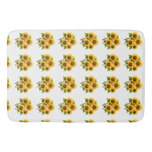 Boho Classic Schattige Rustieke mordern zonnebloem Badmat (Voorkant)