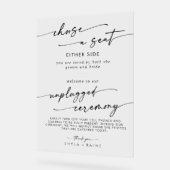 Boho Clear Acryl Trouwstoel Unplugged Ceremony Acryl Bord (Hoek)