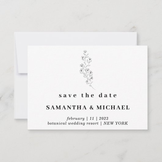 Boho Clear Indie Save the date Weddenschap Kaart (Voorkant)