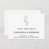 Boho Clear Indie Save the date Weddenschap Kaart (Voorkant / Achterkant)