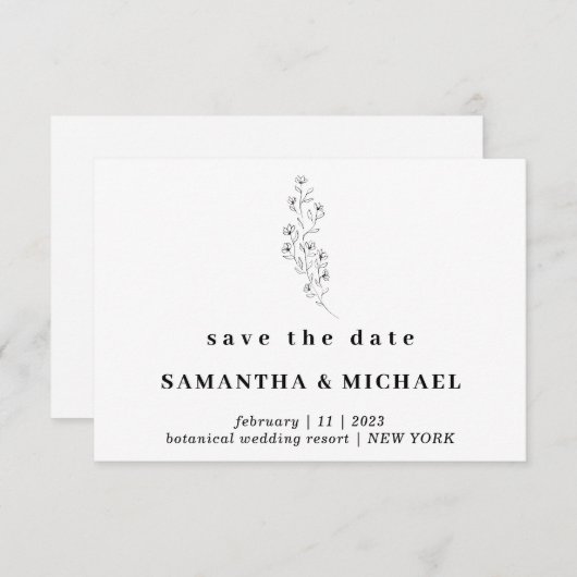 Boho Clear Indie Save the date Weddenschap Kaart (Voorkant / Achterkant)