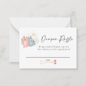 Boho Clothes Diaper Raffle Kaart Notitiekaartje (Voorkant)