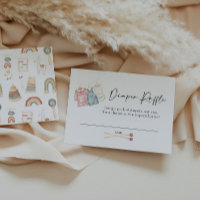 Boho Clothes Diaper Raffle Kaart