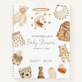 Boho Clothes Gender-neutraal Baby shower Guest Boo Notitieboek (Voorkant)