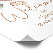Boho Clothes Minimalist Baby shower Welkom Poster (Hoek)