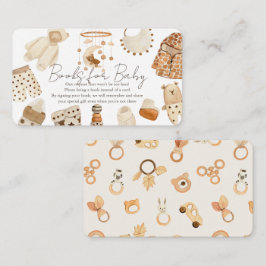 Boho Clothes Nursery Baby shower Books Verzoek Informatiekaartje