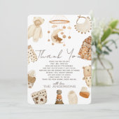 Boho Clothes Nursery Baby shower Dank je wel Kaart (Staand voorkant)
