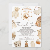 Boho Clothes Nursery Baby shower Dank je wel Kaart (Voorkant)