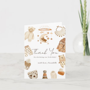 Boho Clothes Nursery Gender-Neutral Baby shower Bedankkaart