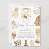 Boho Clothes Nursery Gender-Neutral Baby shower Kaart (Voorkant)