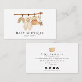 Boho Clotheslin Baby Boutique Social Media Busines Visitekaartje (Voorkant / Achterkant)