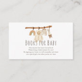 Boho Clothesline Baby Shower Books for Baby Informatiekaartje (Voorkant)
