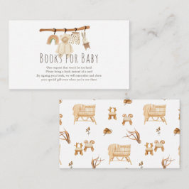 Boho Clothesline Baby Shower Books for Baby Informatiekaartje