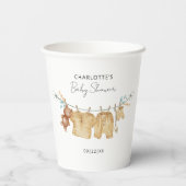 Boho Clothesline Baby shower Cups Papieren Bekers (Achterkant)