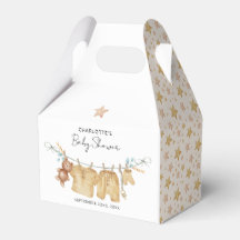 Boho Clothesline Baby shower Favor Box