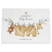 Boho Clothesline Baby shower Geschenktas Groot Cadeauzakje (Voorkant)
