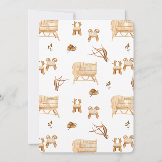 Boho Clothesline Baby shower Hartelijk dank Kaart (Achterkant)