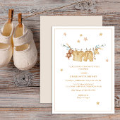 Boho Clothesline Baby shower Invitation Kaart