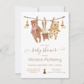 Boho Clothesline Baby shower Kaart (Voorkant)