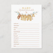 Boho Clothesline Baby Word Scramble spel Informatiekaartje (Voorkant)